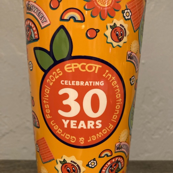 Epcot International Flower and Garden Orange Bird Corkcicle Water Bottle - Picture 5 of 11